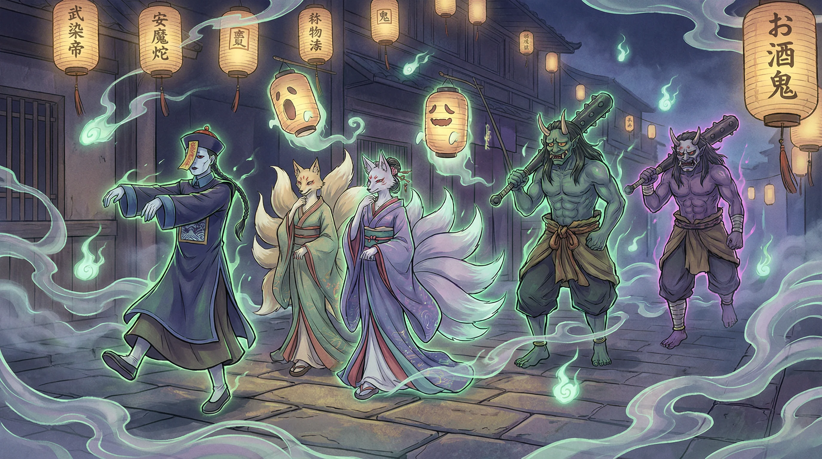 百鬼夜行 - 体育生腹肌打桩操视频 中日鬼怪动漫